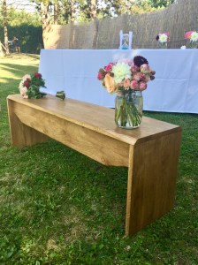 Banc B1 of le dahé en chêne massif ciré. 340€