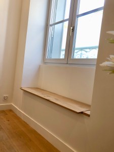 Banc-coffre sur mesure of le dahé en chêne et MDF. 320€