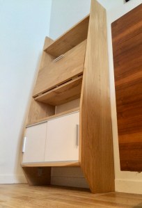 Bureau secrétaire BS1 of le dahé en chêne massif ciré. 790€