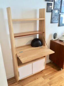 Bureau secrétaire BS1 of le dahé en chêne massif ciré. 790€