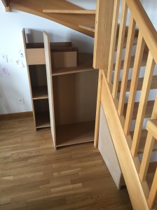 Aménagement sous escalier of le dahé en MDF peint